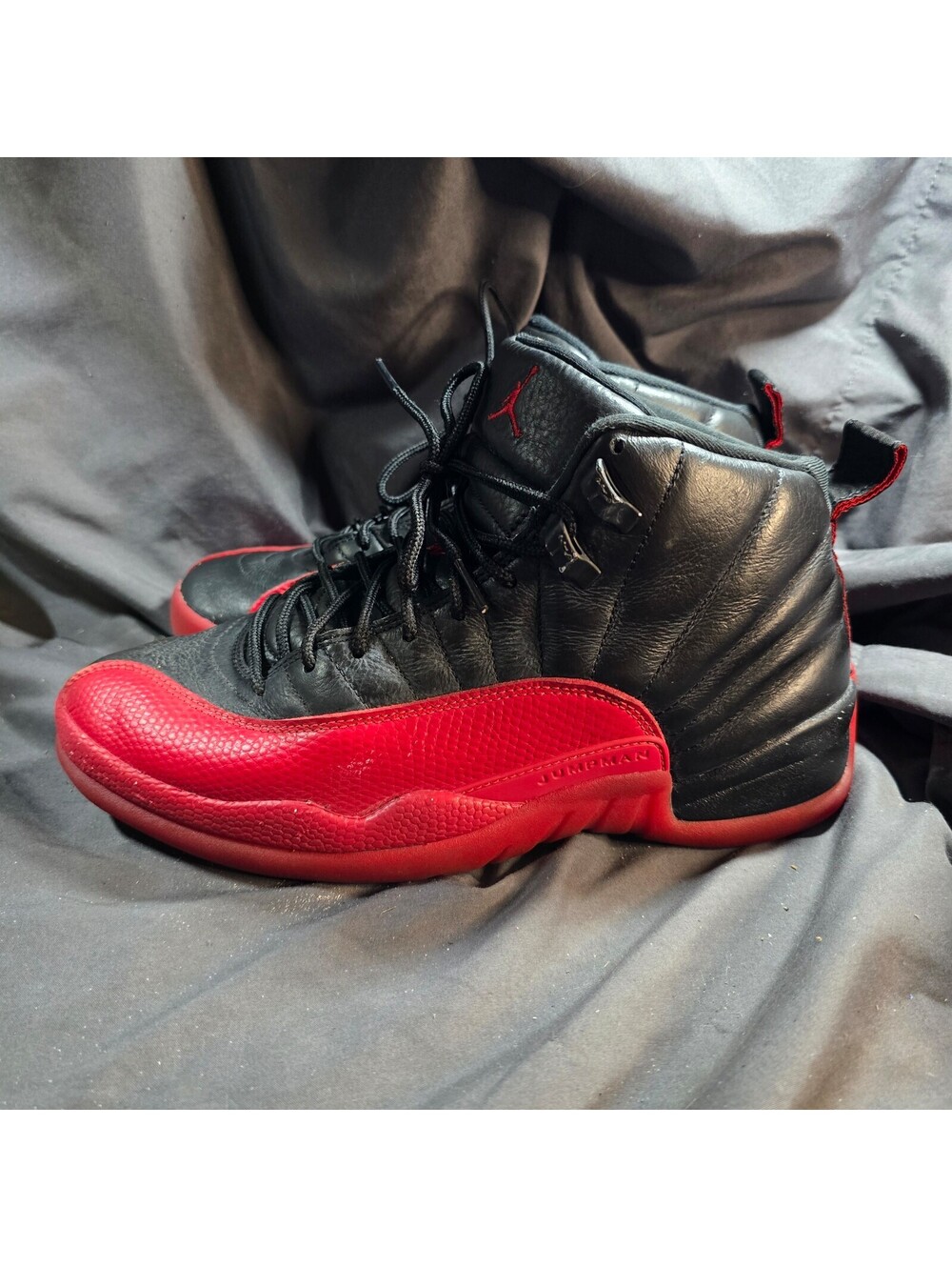 Nike Air Jordan 12 XII Retro “Flu Game” Black Red Men’s Size 9 Authenticated